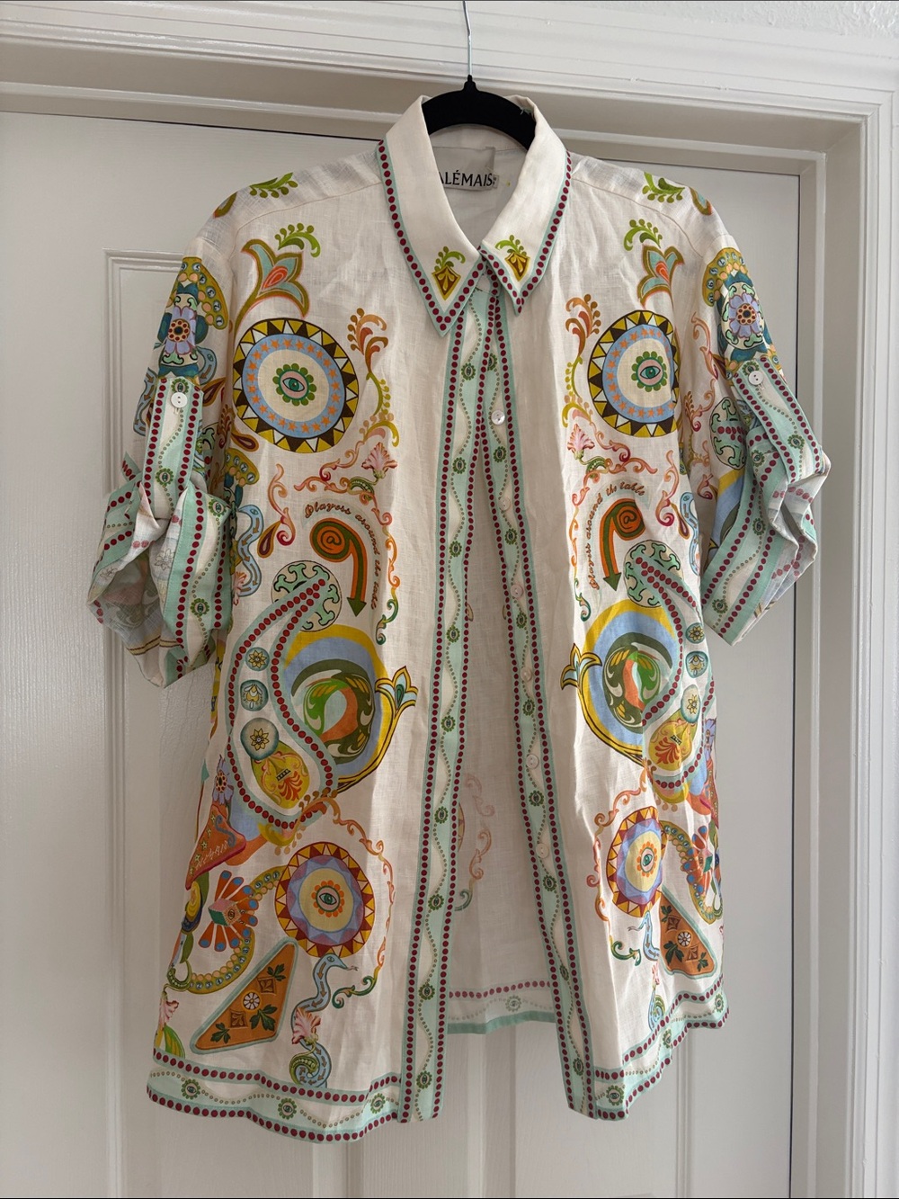 Alemais Multi-Color Printed Short-Sleeve Shirt